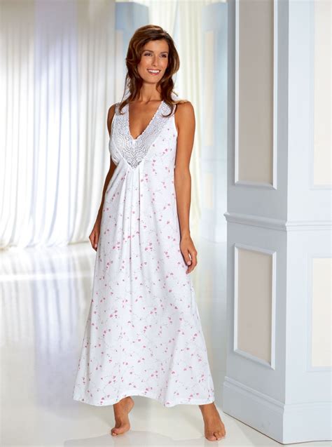 Luxury Lace Trimmed Nightdress David Nieper Night Dress Night