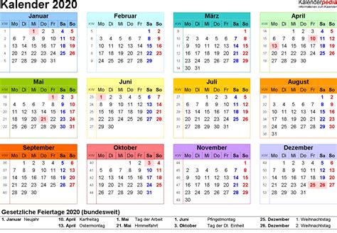 Der kalender 2021 zum ausdrucken präsentiert eine gute jahresübersicht aller feiertage. Kalender 2020 Zum Ausdrucken als PDF | Nosovia.com