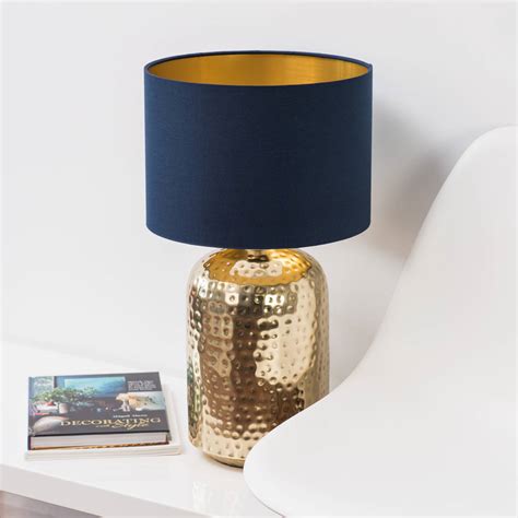 Brushed Gold Lined Lamp Shade Choice Of Colours Gold Lamp Shades