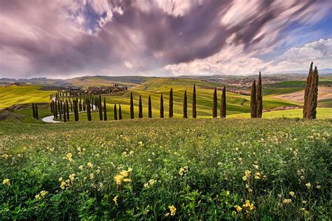 Download Italy Hill Cloud Summer Field Photography Tuscany Hd Wallpaper