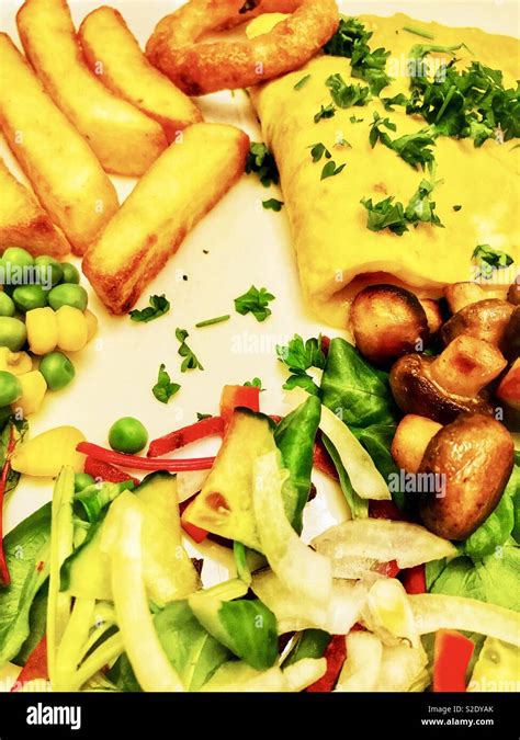Omelette And Chips Hi Res Stock Photography And Images Alamy