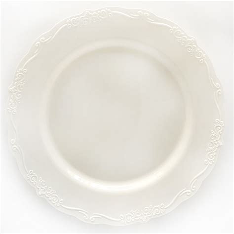 Casual Elegant Disposable Saladdessert Plate 19cm Cream 10pcs
