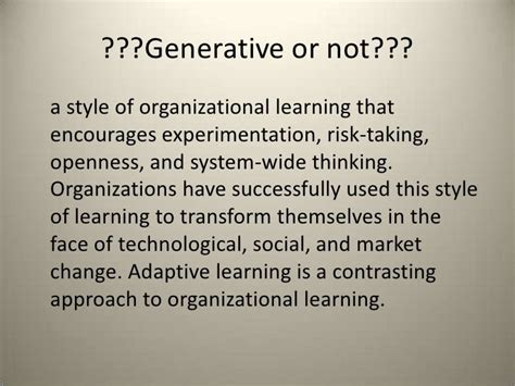 Generative Learning Pp