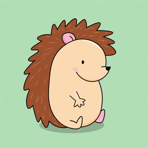 Premium Vector Cute Hedgehog Illustrator