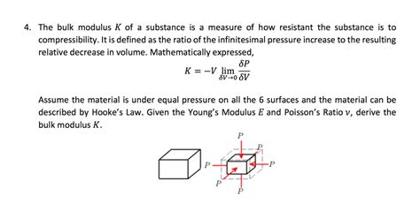 The change in pressure required to increase the density of water by 0.1% is. Solved: 4. The Bulk Modulus K Of A Substance Is A Measure ...