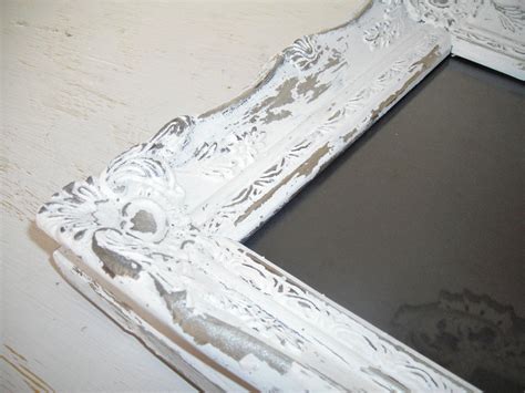 Creamy White And Silver Picture Frame Ornate Wedding Frame Shabby