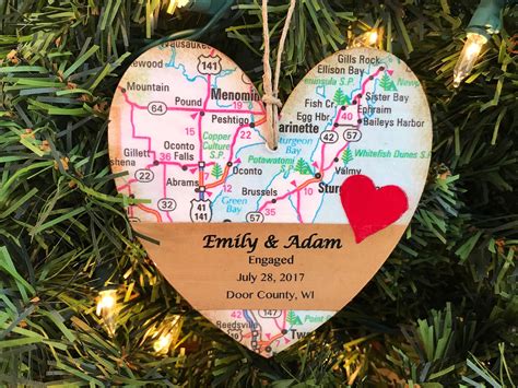 Personalized Engagement Ornament Newly Engaged Ornament Engagement