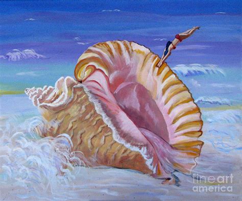 Magic Conch Shell Painting By Phyllis Kaltenbach Pixels