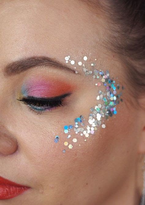 32 Glitter Makeup And Body Art Ideas In 2021 Glitter Makeup Glitter