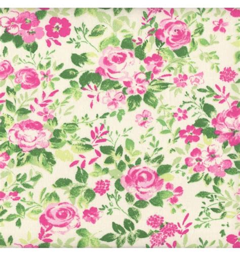 Maybe you would like to learn more about one of these? Pink, Magenta and Green Floral Fabric (Rose Garden ...
