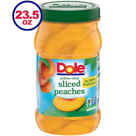 Dole Peaches In Juice Dole Peaches In 100 Fruit Juice Yellow Cling