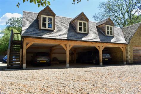 Oak Framed Garages Oak Garages And Car Ports Timberpride
