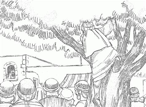 Zacchaeus Coloring Page Printable - Coloring Home