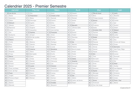 Calendrier 2025 à Imprimer Pdf Et Excel