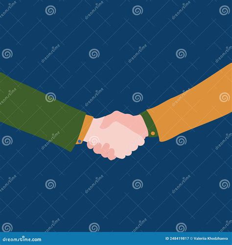 Business Partnership Handshake Vector Illustration Stock Vector Illustration Of Document
