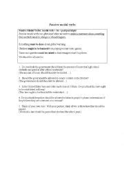Juan can give them some. Passive Modal Verbs - ESL worksheet by r.l.finnegan