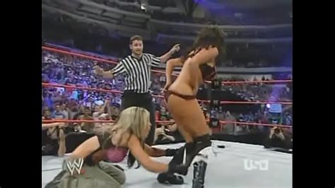 2005 10 3 Wwe Raw Bra And Panties 3 On 2 Match Torrie Wilsonand Candice Michelle And Victoria Vs
