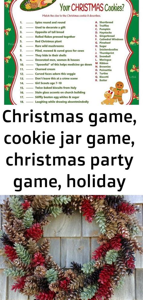 Christmas Game Cookie Jar Game Christmas Party Game Holiday Party