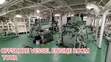Offshore Ship Engine Room Tour 4400 Bhp Merchantnavy Engineroom