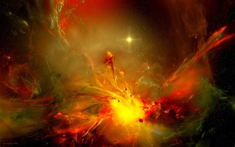 Wallpaper Digital Art Nebula Universe Flame Screenshot 1920x1200