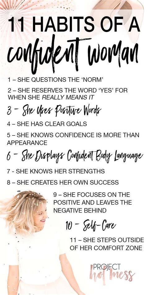 A famous person once said that women have to work much harder to make it in this world and get quotes about self confidence. 11 Habits of a Confident Woman | Self confidence tips ...