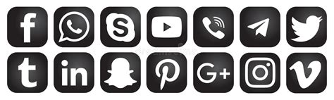 Social Icons Whatsapp Telegram Stock Illustrations 294 Social Icons