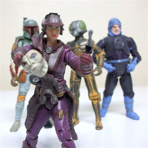 Star Wars Bounty Hunters Lot Of 4 Boba Fett Dengar 4 Lom Zam Wesell