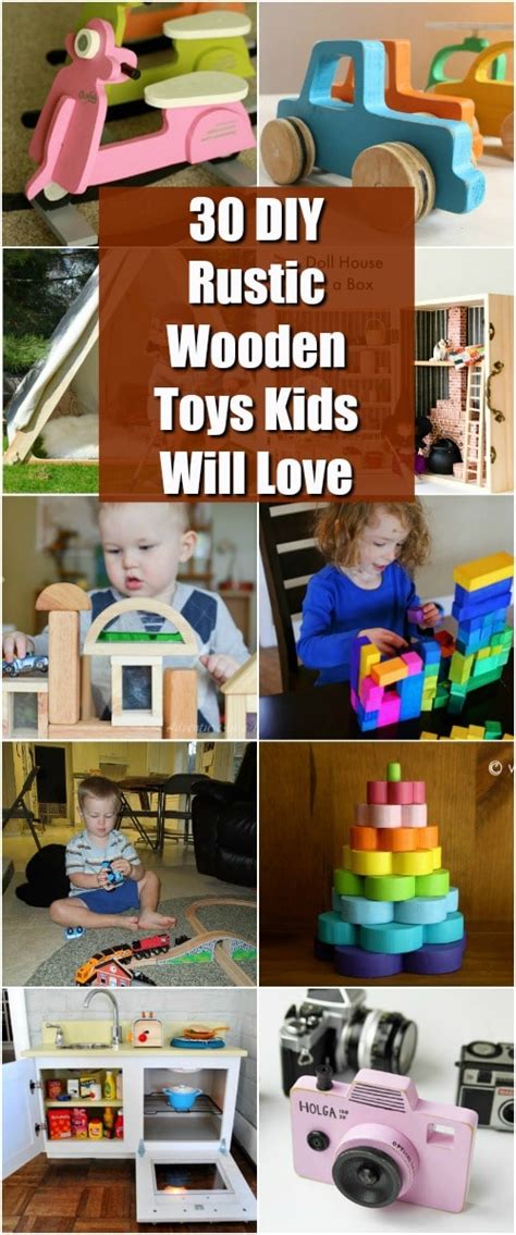 30 Diy Rustic Wooden Toys Kids Will Love Diy And Crafts