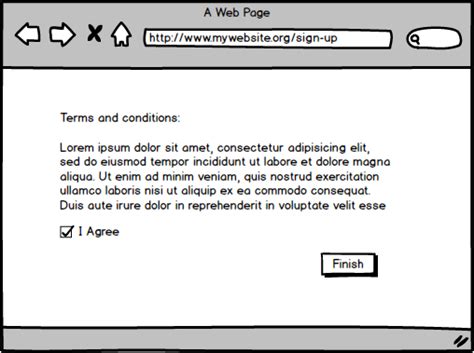 Terms and conditions with mobile wallet service application: usability - "I agree" check box or buttons - User ...
