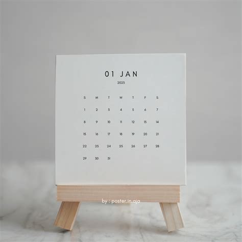 Jual Squarekotak Calendar Kalendar 2023 And 2024 Aesthetic Minimalist