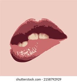 Vector Illustration Sexy Female Lips Isolated Stock Vector Royalty