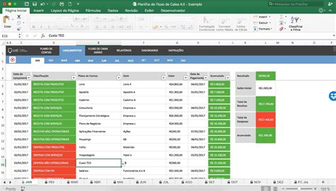 Planilha De Fluxo De Caixa Luz 4 0 Oficial R 250 00 Em Mercado Livre