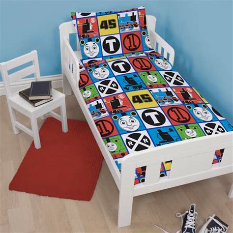 Nemcor inc thomas the tank standard crib 3 piece toddler bedding set for kids soft microfiber reversible comforter, fitted sheet. Thomas And Friends 4 Piece Toddler Bed Set | Wholesale ...