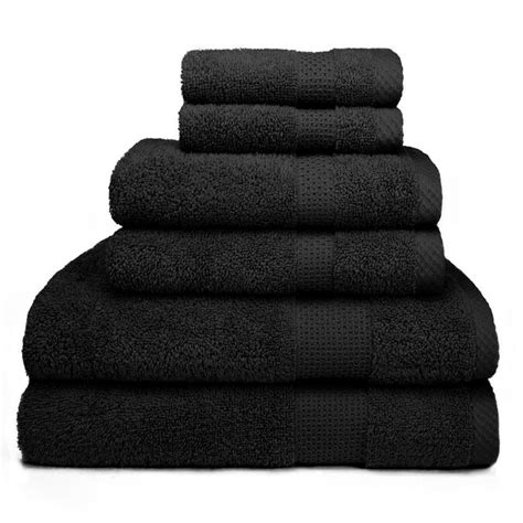 American Dawn Black Cotton Bath Towel Set In The Bathroom Towels