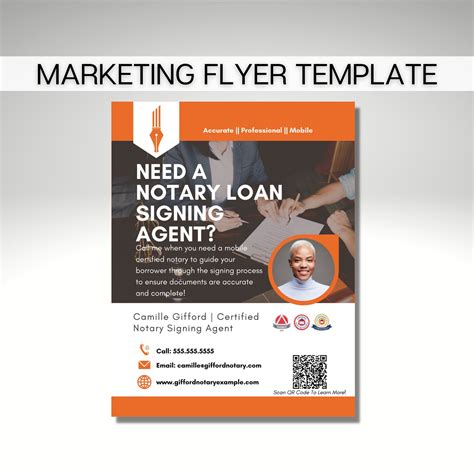 Notary Marketing Flyer Printable Flyer Template for Loan | Etsy | Loan