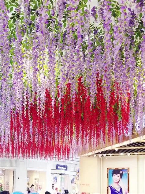 High quality silk flowers wisteria. High Quality 12pck Wedding Decoration Flower 110cm ...