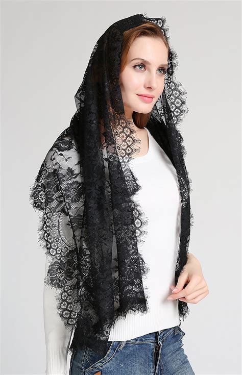 Wedding Lace Veil Headcovering Floral Scarf Lace Shawl S08 Buy