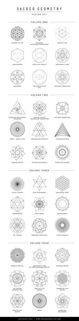 36 Sacred Geometry Vectors And Their Meanings Bored Art