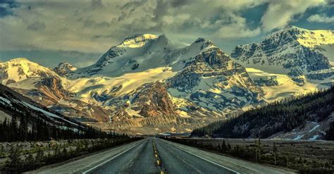 Road Near Snow Covered Mountain Nature Landscape Mountains Snowy
