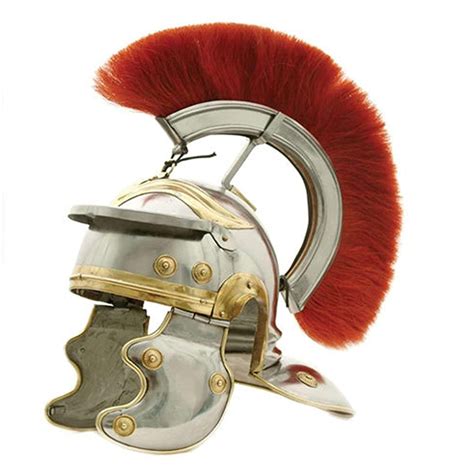 Buy Annafi Roman Centurion Helmet Armor With Red Plume Medieval Metal