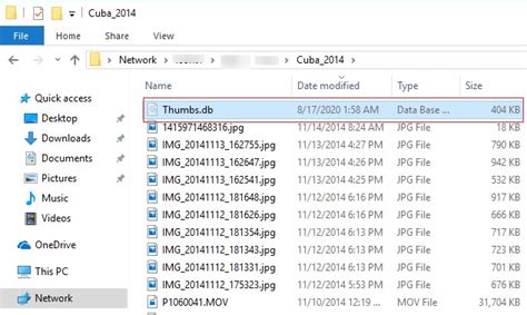 How To Disableremove Thumbsdb File On Network Folders In Windows