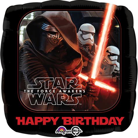 Star Wars Happy Birthday Foil Balloon 18"( Each ) - Walmart.com