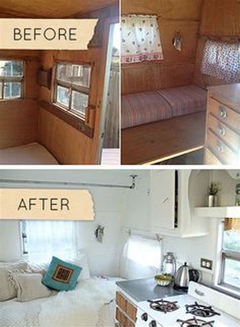 56 Camper Makeover Ideas Before After Vintage Camper Interior