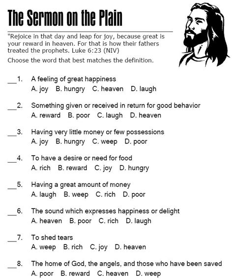 Oct 13, 2020 · can you answer these multiple choice questions about famous works of literature? The Sermon on the Plain - Multiple Choice Quiz | Sermon, Childrens sermons, Bible society