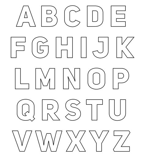 Free Printable Cut Out Alphabet Letters Big Letters Big Numbers
