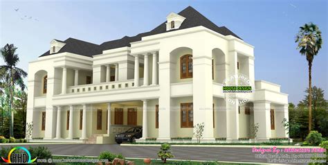 Luxury Colonial Style Indian Home Design Kerala Home Design And Floor
