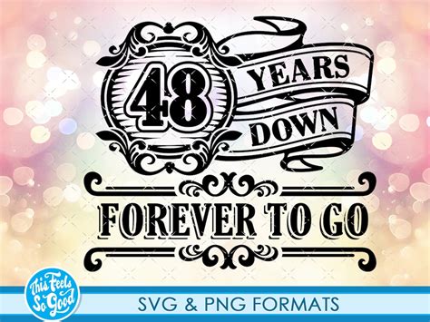 Celebrating 48th Anniversary Svg Png 48 Anniversary T Svg Cut Files