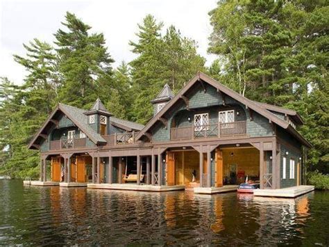 Adirondack Style Home House Boat Rustic House Lake House
