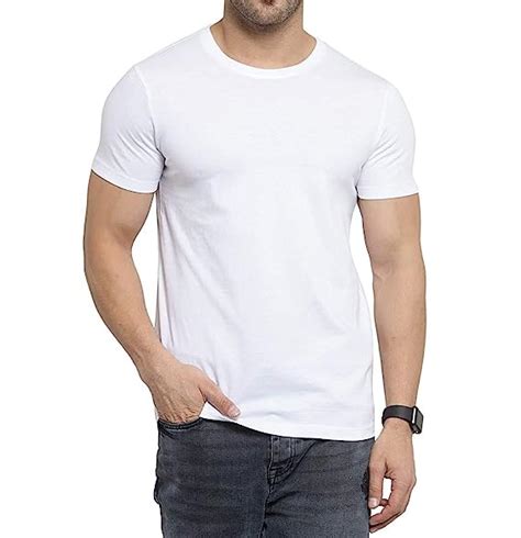 Buy Plain White 100 Cotton T Shirt For Men At