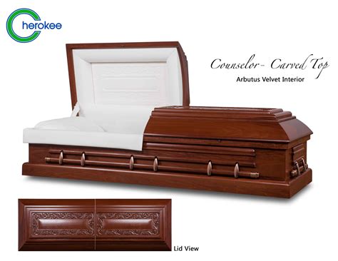 Counselor Carved Top Cherokee Adult Caskets